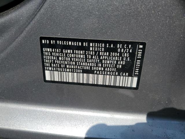 3VW5X7BU3SM012389 - 2025 VOLKSWAGEN JETTA S SILVER photo 12