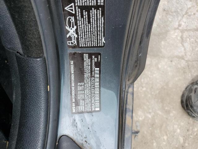 WBA3N5C51EF717379 - 2014 BMW 428 XI GRAY photo 12