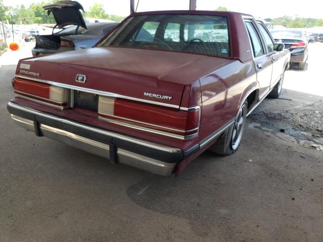 2MECM74F5LX626799 - 1990 MERCURY GRAND MARQ GS RED photo 4