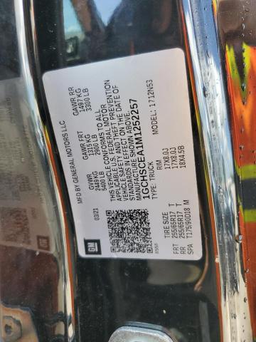 1GCHSCEA1M1252257 - 2021 CHEVROLET COLORADO LT BLACK photo 12