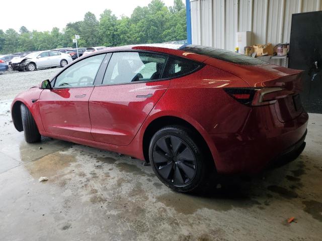 5YJ3E1EA9SF989569 - 2025 TESLA MODEL 3 BURGUNDY photo 2