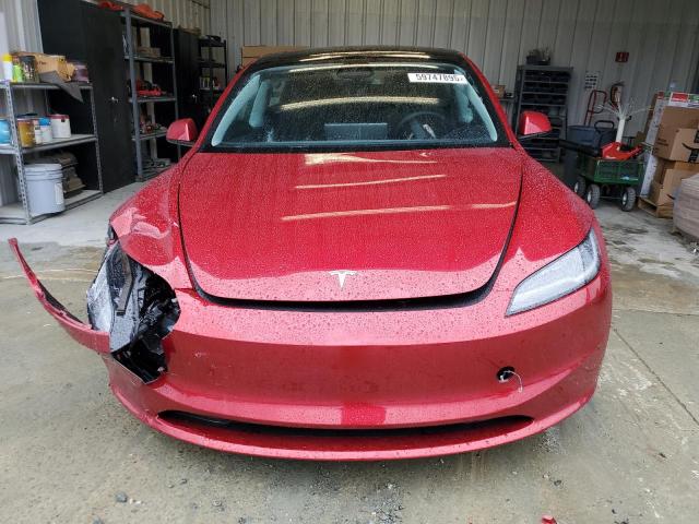 5YJ3E1EA9SF989569 - 2025 TESLA MODEL 3 BURGUNDY photo 5