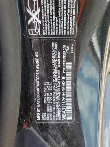 WBA3T1C59EPS98206 - 2014 BMW 428 XI SULEV BLACK photo 12
