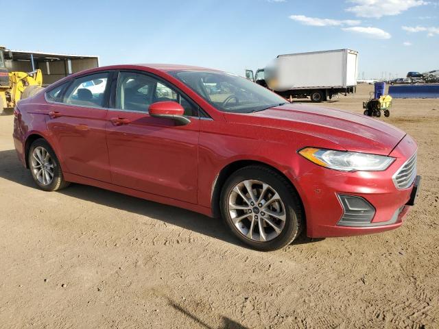 3FA6P0LU7LR112096 - 2020 FORD FUSION SE RED photo 4