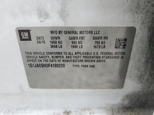 1G1JA6SH3F4189230 - 2015 CHEVROLET SONIC LS Ağ foto 12