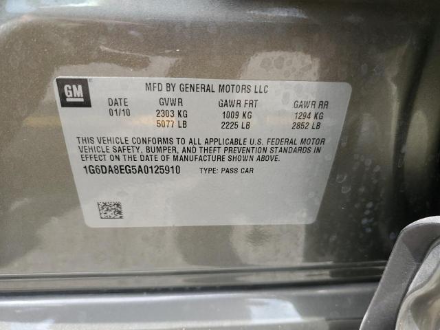 1G6DA8EG5A0125910 - 2010 CADILLAC CTS TAN photo 12