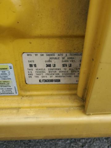 KL1TD6DE0BB150506 - 2011 CHEVROLET AVEO LS 黄色 照片 12