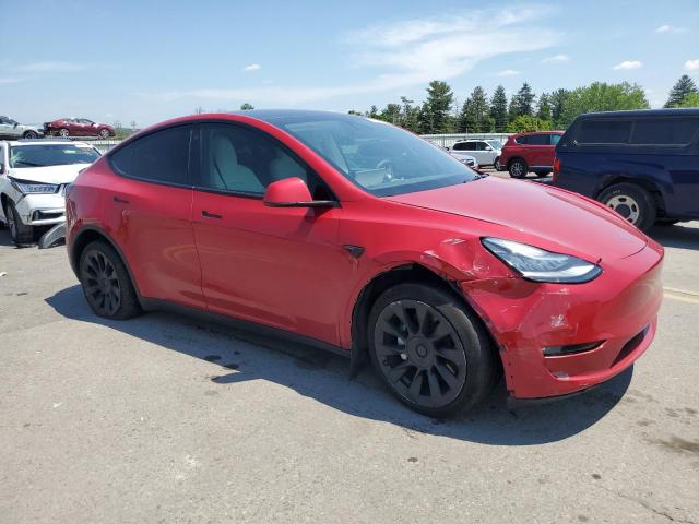 7SAYGDEE3NF337378 - 2022 TESLA MODEL Y RED photo 4