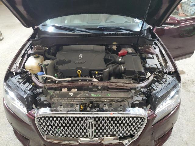 3LN6L5FC3JR605028 - 2018 LINCOLN MKZ RESERVE ბურგუნდია ფოტო 11