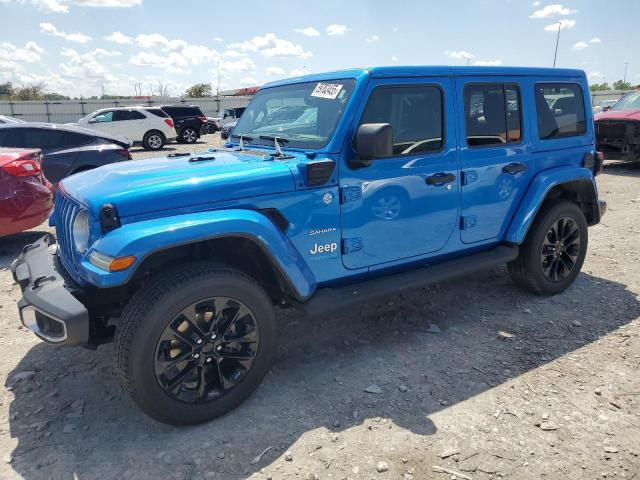 1C4JJXP60MW839265 - 2021 JEEP WRANGLER U SAHARA 4XE BLUE photo 1