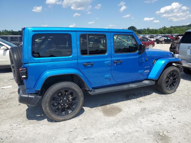 1C4JJXP60MW839265 - 2021 JEEP WRANGLER U SAHARA 4XE BLUE photo 3