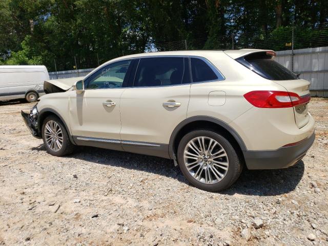 2LMTJ6LRXGBL74065 - 2016 LINCOLN MKX RESERVE CREAM photo 2