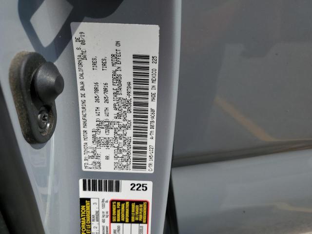 3TMCZ5AN5KM284221 - 2019 TOYOTA TACOMA DOUBLE CAB Szary zdjęcie 12