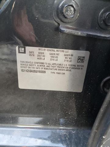 1G11C5SA2GU160309 - 2016 CHEVROLET MALIBU LIM LT 黑色 照片 12