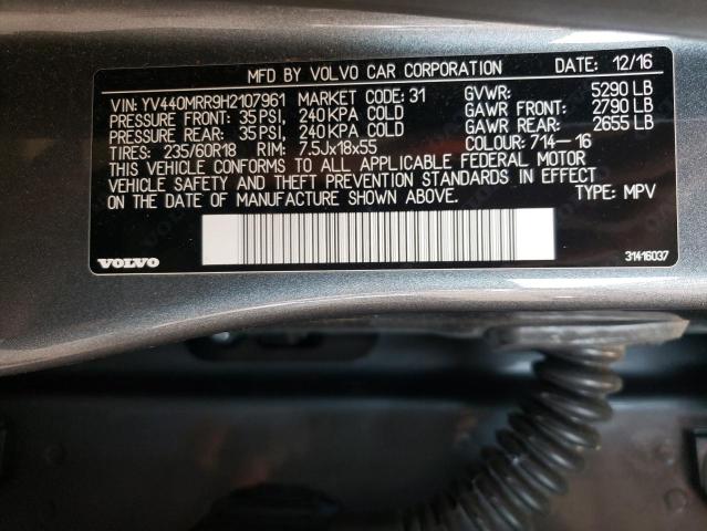 YV440MRR9H2107961 - 2017 VOLVO XC60 T5 DYNAMIC ვერცხლისფერი ფოტო 13