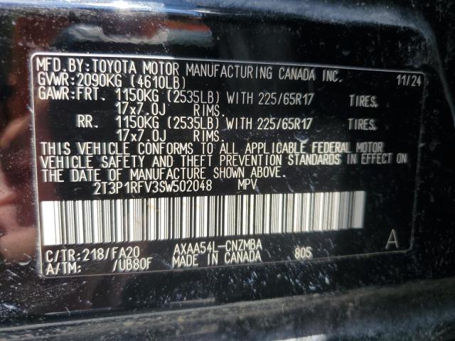 2T3P1RFV3SW502048 - 2025 TOYOTA RAV4 XLE BLACK photo 14