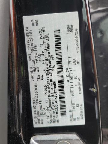 1FMCU0GD8JUB28955 - 2018 FORD ESCAPE SE Noir photo 13