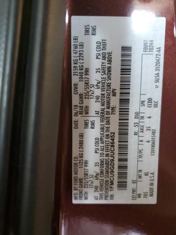 1FMCU9GD9JUC86452 - 2018 FORD ESCAPE SE BROWN photo 13