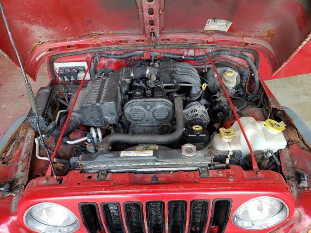 1J4FA29126P782410 - 2006 JEEP WRANGLER / SE RED photo 12