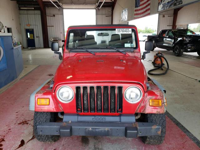 1J4FA29126P782410 - 2006 JEEP WRANGLER / SE RED photo 5