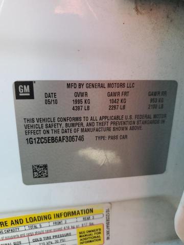 1G1ZC5EB6AF306746 - 2010 CHEVROLET MALIBU 1LT 白色 照片 12