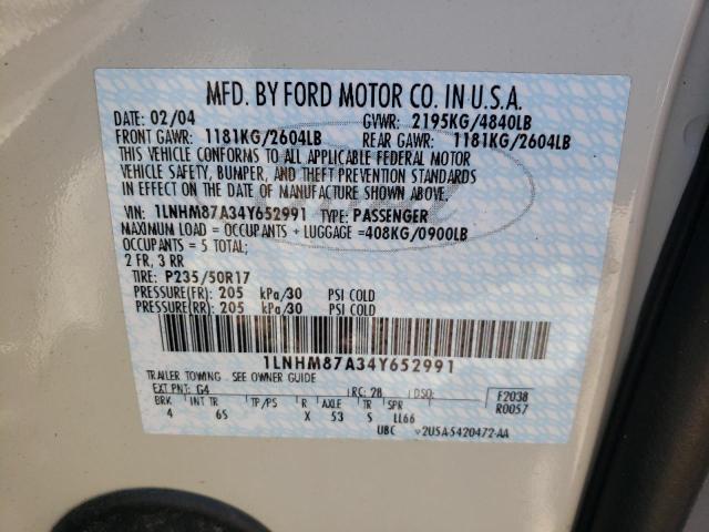 1LNHM87A34Y652991 - 2004 LINCOLN LS 银色 照片 12