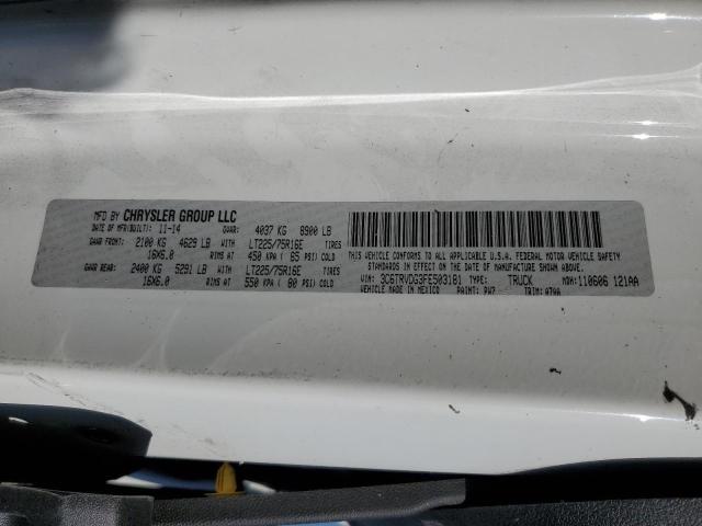 3C6TRVDG3FE503181 - 2015 RAM PROMASTER 2500 HIGH WHITE photo 14
