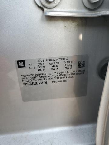 1G11C5SL5EF285159 - 2014 CHEVROLET MALIBU 1LT 银色 照片 12