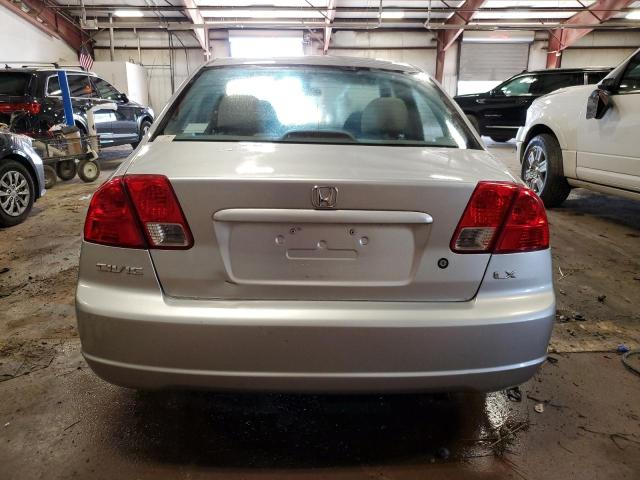 1HGES16503L035604 - 2003 HONDA CIVIC LX SILVER photo 6