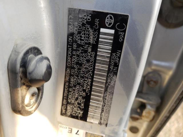 JTDKARFP2H3033848 - 2017 TOYOTA PRIUS PRIM 银色 照片 14