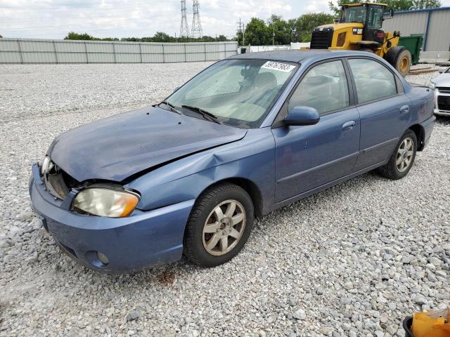 KNAFB121625209309 - 2002 KIA SPECTRA BASE BLUE photo 1