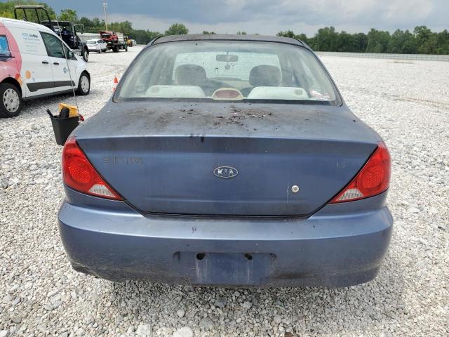 KNAFB121625209309 - 2002 KIA SPECTRA BASE BLUE photo 6