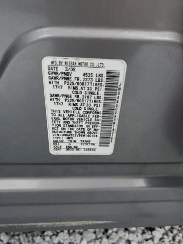 JN8AS58V98W140184 - 2008 NISSAN ROGUE S GRAY photo 13