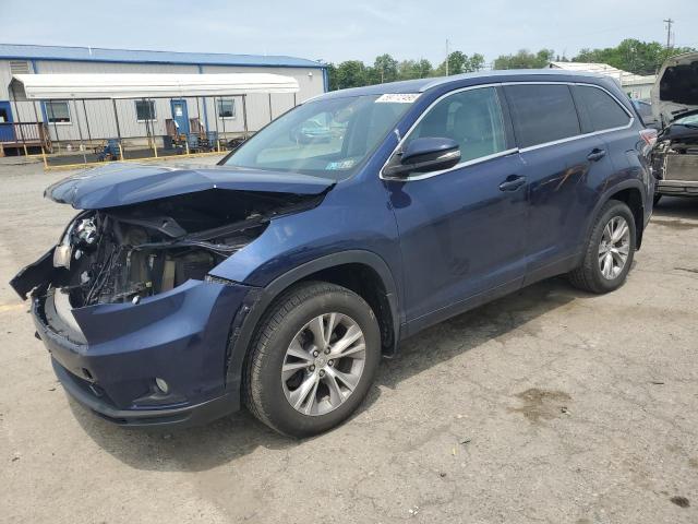 5TDJKRFH4FS212972 - 2015 TOYOTA HIGHLANDER XLE BLUE photo 1