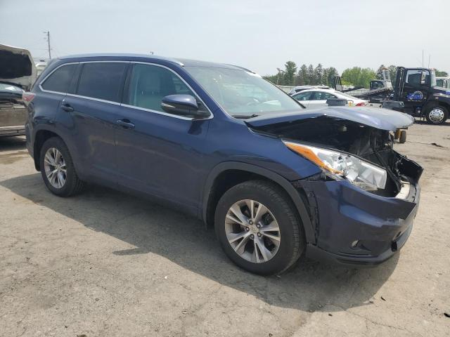 5TDJKRFH4FS212972 - 2015 TOYOTA HIGHLANDER XLE BLUE photo 4