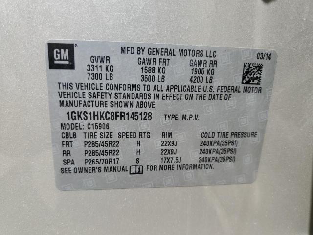 1GKS1HKC8FR145128 - 2015 GMC YUKON XL C1500 SLT CREAM photo 13