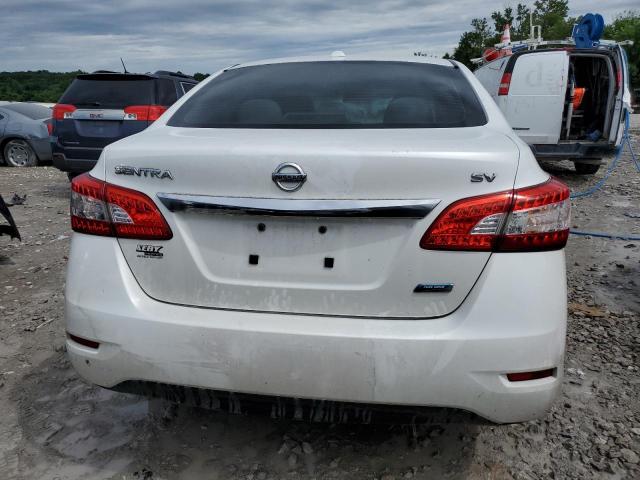 3N1AB7AP0DL708330 - 2013 NISSAN SENTRA S WHITE photo 6