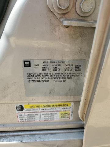 1G1ZE5E14BF349811 - 2011 CHEVROLET MALIBU LTZ ოქროსფერი ფოტო 12