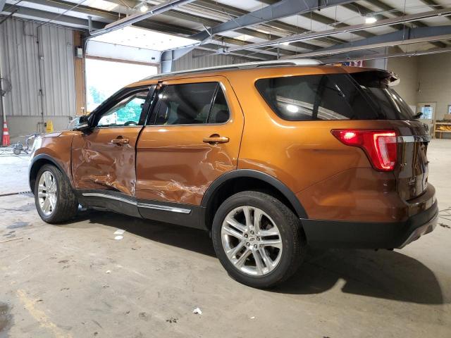 1FM5K8D83HGE27881 - 2017 FORD EXPLORER XLT ORANGE photo 2