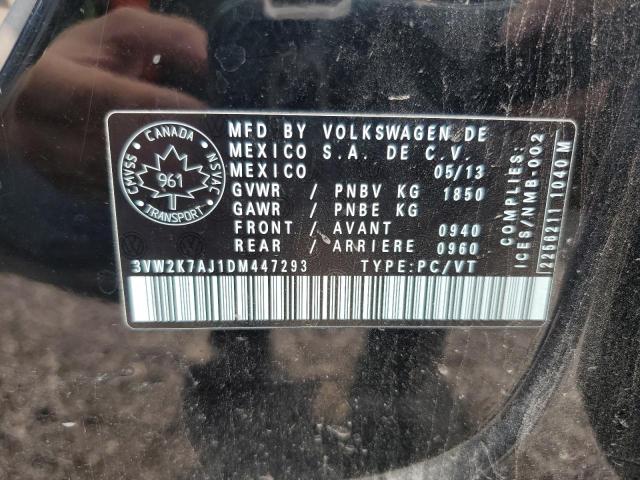 3VW2K7AJ1DM447293 - 2013 VOLKSWAGEN JETTA BASE 黑色 照片 13
