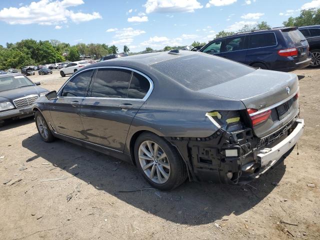 WBA7E4C57HGU99698 - 2017 BMW 740 XI GRAY photo 2