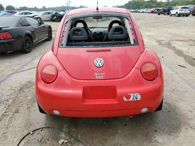 3VWED21C91M475155 - 2001 VOLKSWAGEN NEW BEETLE GLS SPORT RED photo 6