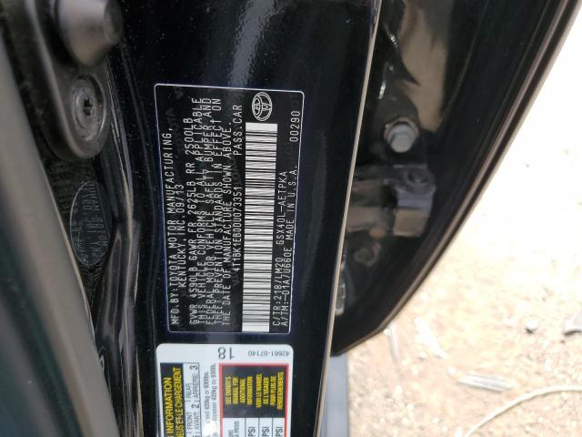 4T1BK1EB0DU073351 - 2013 TOYOTA AVALON BASE Qara foto 12