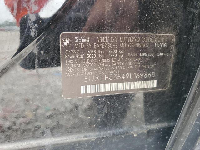 5UXFE83549L169868 - 2009 BMW X5 XDRIVE48I BLACK photo 13