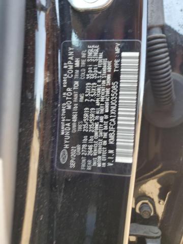 KM8JFCA1XNU035085 - 2022 HYUNDAI TUCSON SEL CONVENIENCE Սև լուսանկար 13