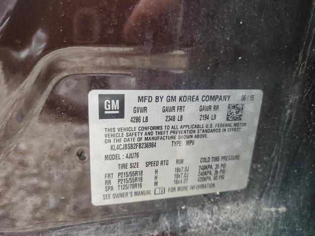 KL4CJBSB2FB236984 - 2015 BUICK ENCORE CONVENIENCE 黑色 照片 13