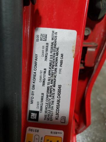 KL8CD6SA9LC458545 - 2020 CHEVROLET SPARK 1LT RED photo 14