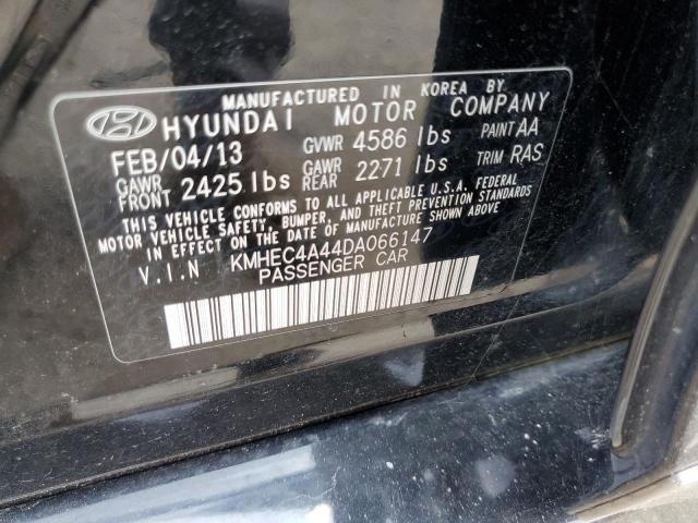 KMHEC4A44DA066147 - 2013 HYUNDAI SONATA HYBRID BLACK photo 13