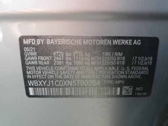 WBXYJ1C0XN5T90264 - 2022 BMW X2 XDRIVE28I SILVER photo 13