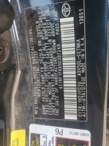 4T1BF1FK6HU397249 - 2017 TOYOTA CAMRY LE ნაცრისფერი ფოტო 13